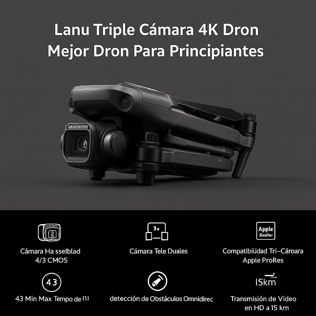 Drone Phantom Pro [TRIPLE CÁMARA 4K] + Maletín Gratis
